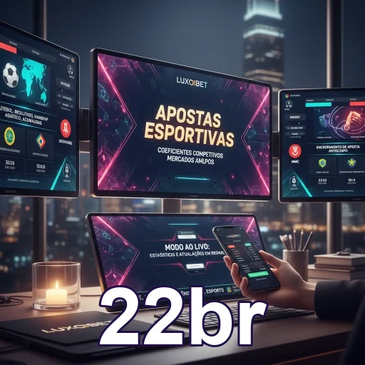 Ilustração de Experimente o app móvel 22br: cassino na palma da mão